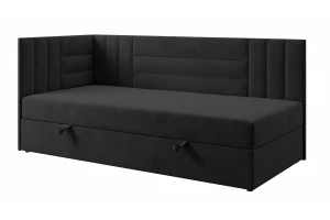 KAYA boxspringbed, tienerbed met bedkist, topper, veloursbekleding Kinder Meubels 24