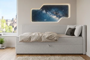 NEVY boxspringbed, daybed met opbergruimte, hoofdbord rechts of links te kiezen Kinder Meubels 24