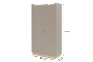 SOVI 01 kledingkast met kledingroede en legplanken, 2-deurs, Kinder Meubels 24