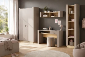 SOVI 02 kinderkast 55 cm breed, met 4 legplanken, Scandinavisch design Kinder Meubels 24