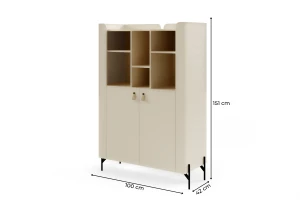 SOVI 04 kinderkast 100 cm breed, met kastvakken en open vakken Kinder Meubels 24