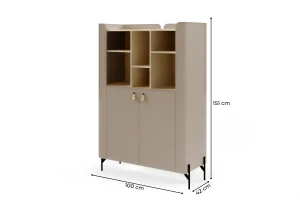 SOVI 04 kinderkast 100 cm breed, met kastvakken en open vakken Kinder Meubels 24