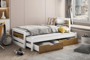 CATRIN kinderbed, uitschuifbed met lades Kinder Meubels 24