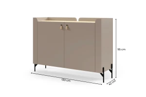 SOVI 06 commode 130 cm breed, met 2 kastvakken en legplanken Kinder Meubels 24