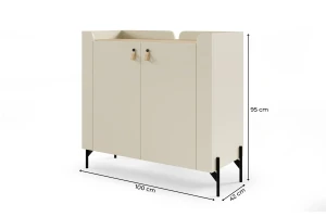 SOVI 07 commode 100 cm breed, dressoir met 2 kastvakken en legplanken Kinder Meubels 24
