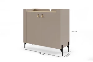 SOVI 07 commode 100 cm breed, dressoir met 2 kastvakken en legplanken Kinder Meubels 24