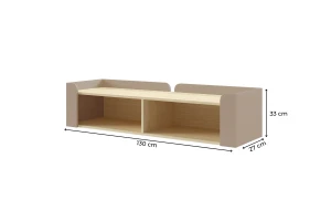 SOVI 12 hangrek 130 cm breed, hangkast, wandrek, Scandinavisch design Kinder Meubels 24