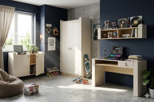 SOVI 15 kast 55 cm breed, met kastvak en 2 lades, SOVI-collectie Kinder Meubels 24