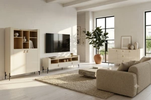 SOVI A woonkamerset, 3-delige wandmeubelset met TV-lowboard, commode en kast Kinder Meubels 24