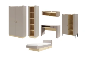 SOVI B tienerkamerset, kinderkamerset, 6-delig, Scandinavisch design Kinder Meubels 24
