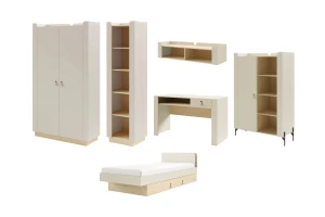 SOVI B tienerkamerset, kinderkamerset, 6-delig, Scandinavisch design Kinder Meubels 24