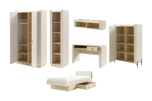 SOVI B tienerkamerset, kinderkamerset, 6-delig, Scandinavisch design Kinder Meubels 24