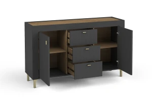 MONI 06 commode, dressoir met 2 deuren en 3 lades, 137,3 cm breed Kinder Meubels 24