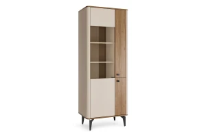 AURO 02 vitrinekast, 1-deurs staande vitrinekast met glazen deur, 73 cm breed, AURO-collectie Kinder Meubels 24