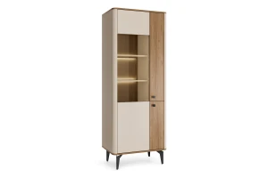 AURO 02 vitrinekast, 1-deurs staande vitrinekast met glazen deur, 73 cm breed, AURO-collectie Kinder Meubels 24