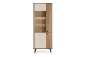 AURO 02 vitrinekast, 1-deurs staande vitrinekast met glazen deur, 73 cm breed, AURO-collectie Kinder Meubels 24