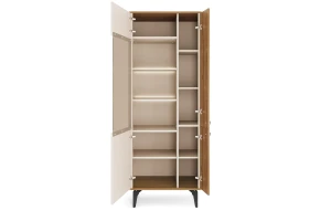 AURO 02 vitrinekast, 1-deurs staande vitrinekast met glazen deur, 73 cm breed, AURO-collectie Kinder Meubels 24
