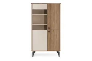 AURO 03 vitrinekast, 2-deurs staande vitrinekast met glazen deur, 88 cm breed, AURO-collectie Kinder Meubels 24