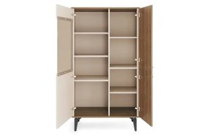 AURO 03 vitrinekast, 2-deurs staande vitrinekast met glazen deur, 88 cm breed, AURO-collectie Kinder Meubels 24