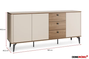 AURO 05 commode, dressoir met 3 lades, 2 deuren & legplanken, AURO-collectie Kinder Meubels 24