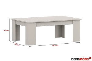 FARO salontafel 130 cm breed in kasjmier, FARO-collectie Kinder Meubels 24