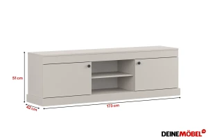FARO TV-lowboard 173 cm breed in kasjmier, FARO-collectie Kinder Meubels 24