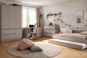SIMO C tienerkamerset, kinderkamerset met bed 90x200 cm & logeerbed 80x200 cm Kinder Meubels 24