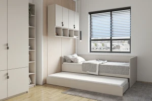 SIMO C tienerkamerset, kinderkamerset met bed 90x200 cm & logeerbed 80x200 cm Kinder Meubels 24