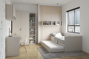 SIMO C tienerkamerset, kinderkamerset met bed 90x200 cm & logeerbed 80x200 cm Kinder Meubels 24