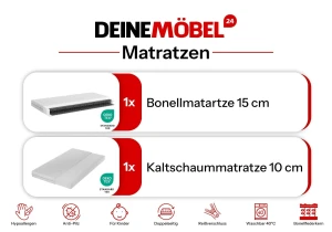 SIMO C tienerkamerset, kinderkamerset met bed 90x200 cm & logeerbed 80x200 cm Kinder Meubels 24