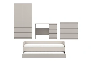 SIMO D tienerkamerset, kinderkamerset met bed 90x200 cm & logeerbed 80x200 cm Kinder Meubels 24