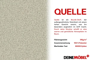 ROSSO gestoffeerd eenpersoonsbed met bedkist en lattenbodem Bouclé Kinder Meubels 24