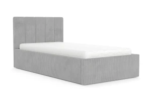 BELLA gestoffeerd eenpersoonsbed in corduroy, met bedkist en lattenbodem Bouclé Kinder Meubels 24