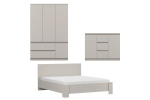 SIMO G slaapkamerset in wit / kasjmier, SIMO-collectie, incl. bed 160x200 Kinder Meubels 24