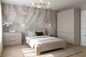 SIMO G slaapkamerset in wit / kasjmier, SIMO-collectie, incl. bed 160x200 Kinder Meubels 24