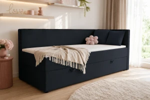 GINA boxspringbed, daybed met opbergruimte BOUCLÉ-LOOK Kinder Meubels 24