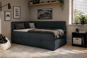 GINA boxspringbed, daybed met opbergruimte BOUCLÉ-LOOK Kinder Meubels 24