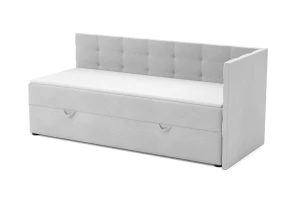 FAVIO boxspringbed, daybed met opbergruimte VELOURSLOOK Kinder Meubels 24