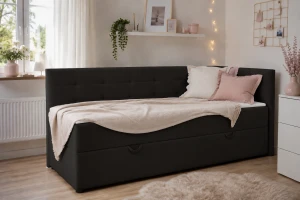 FAVIO boxspringbed, daybed met opbergruimte VELOURSLOOK Kinder Meubels 24