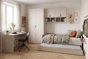 MANO C tienerkamerset kinderkamerset met bed 90x200 cm en uitschuifbed Kinder Meubels 24