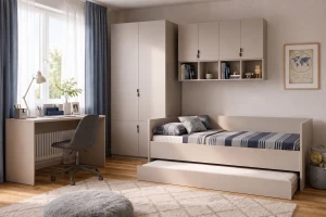 MANO C tienerkamerset kinderkamerset met bed 90x200 cm en uitschuifbed Kinder Meubels 24