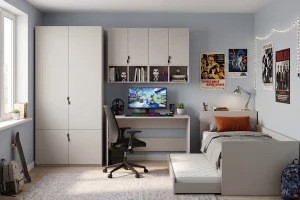 MANO C tienerkamerset kinderkamerset met bed 90x200 cm en uitschuifbed Kinder Meubels 24