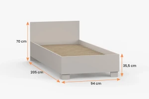 MANO D tienerkamerset / kinderkamerset met bed 90x200 cm, MANO-collectie Kinder Meubels 24