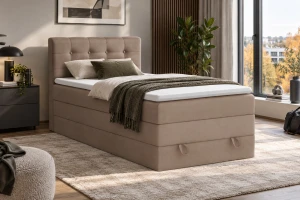 JUNG 1 boxspringbed gestoffeerd bed compleetbed Kinder Meubels 24