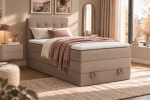 JUNG 1 boxspringbed gestoffeerd bed compleetbed Kinder Meubels 24