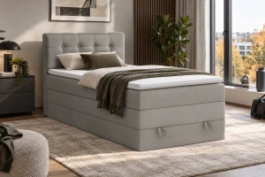 JUNG 1 boxspringbed gestoffeerd bed compleetbed Kinder Meubels 24