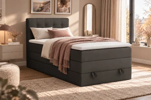 JUNG 1 boxspringbed gestoffeerd bed compleetbed Kinder Meubels 24