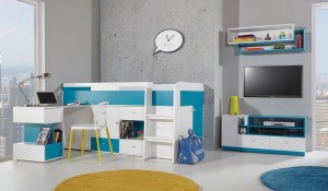 MOBY I Eenpersoonsbed met Bureau Kinder Meubels 24