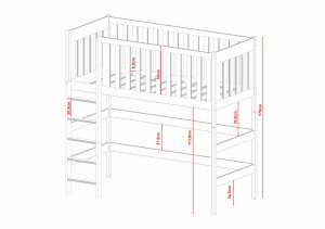 LAURA Kinderbed Hoogskaper Kinder Meubels 24