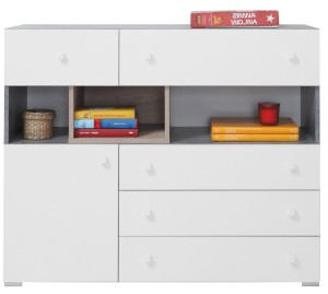 SIMON S12 Ladekast 5 lades wit Kinder Meubels 24